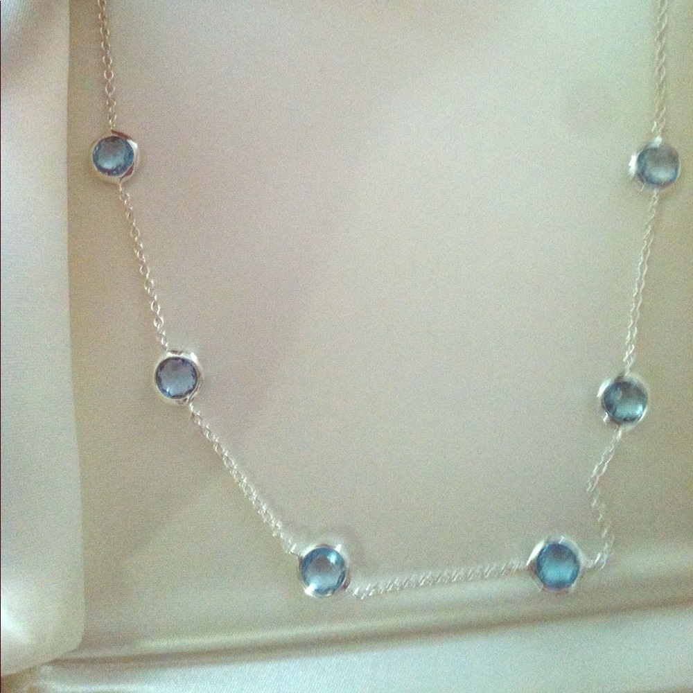 Blue Topaz Sterling Silver Necklace
